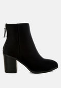 Warley Block Heel Ankle Boots in Black