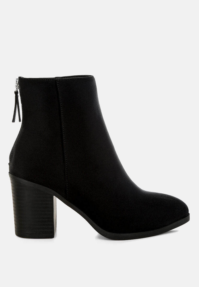 Warley Block Heel Ankle Boots in Black