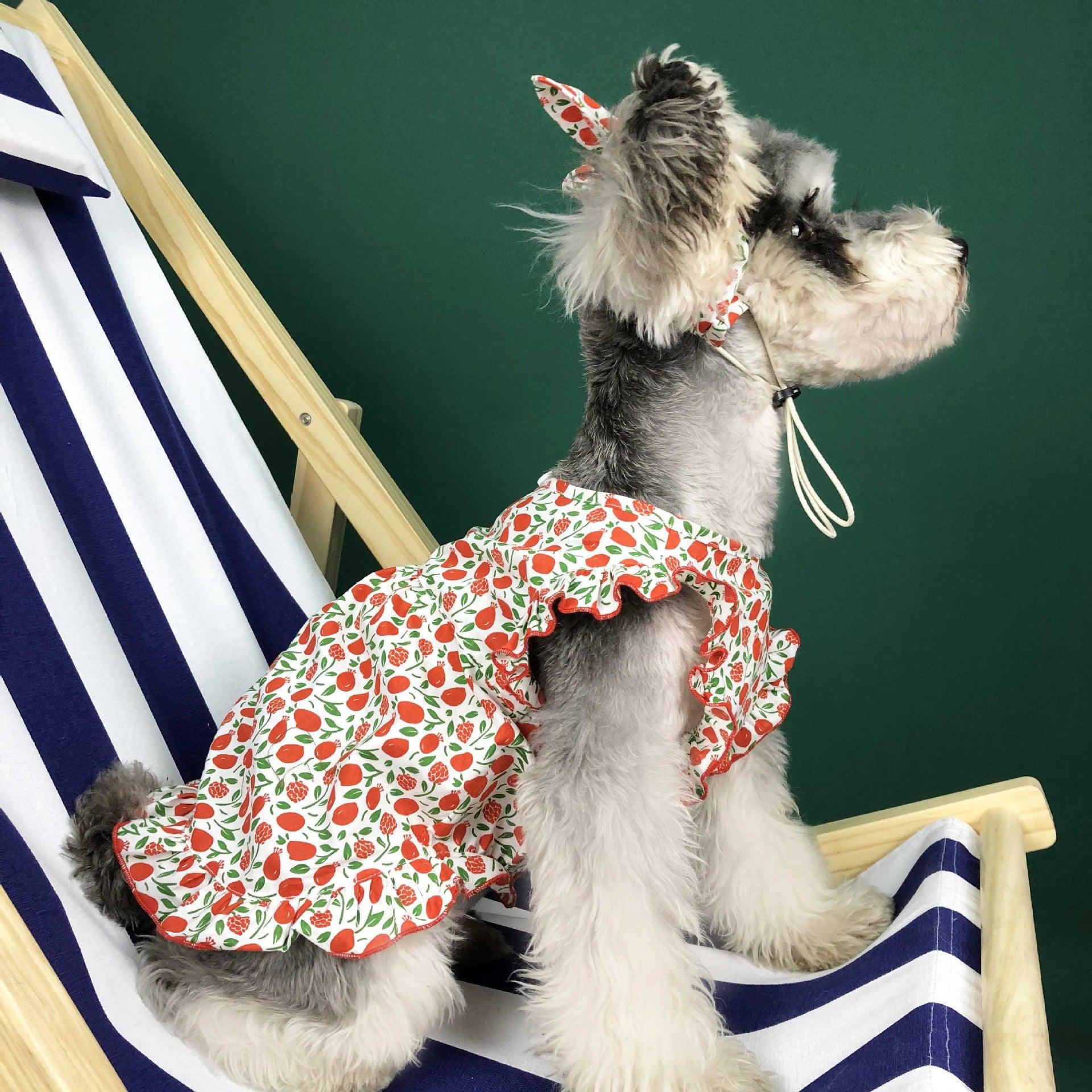 Summer Breeze Dog Dress: Stylish And Lightweight Pet Clothes For Small Dogs