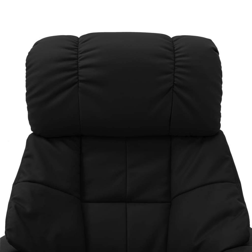vidaXL Massage Recliner Swiveling Recliner Chair Faux Leather and Bentwood