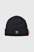 Emblem Ribbed Fisherman Beanie