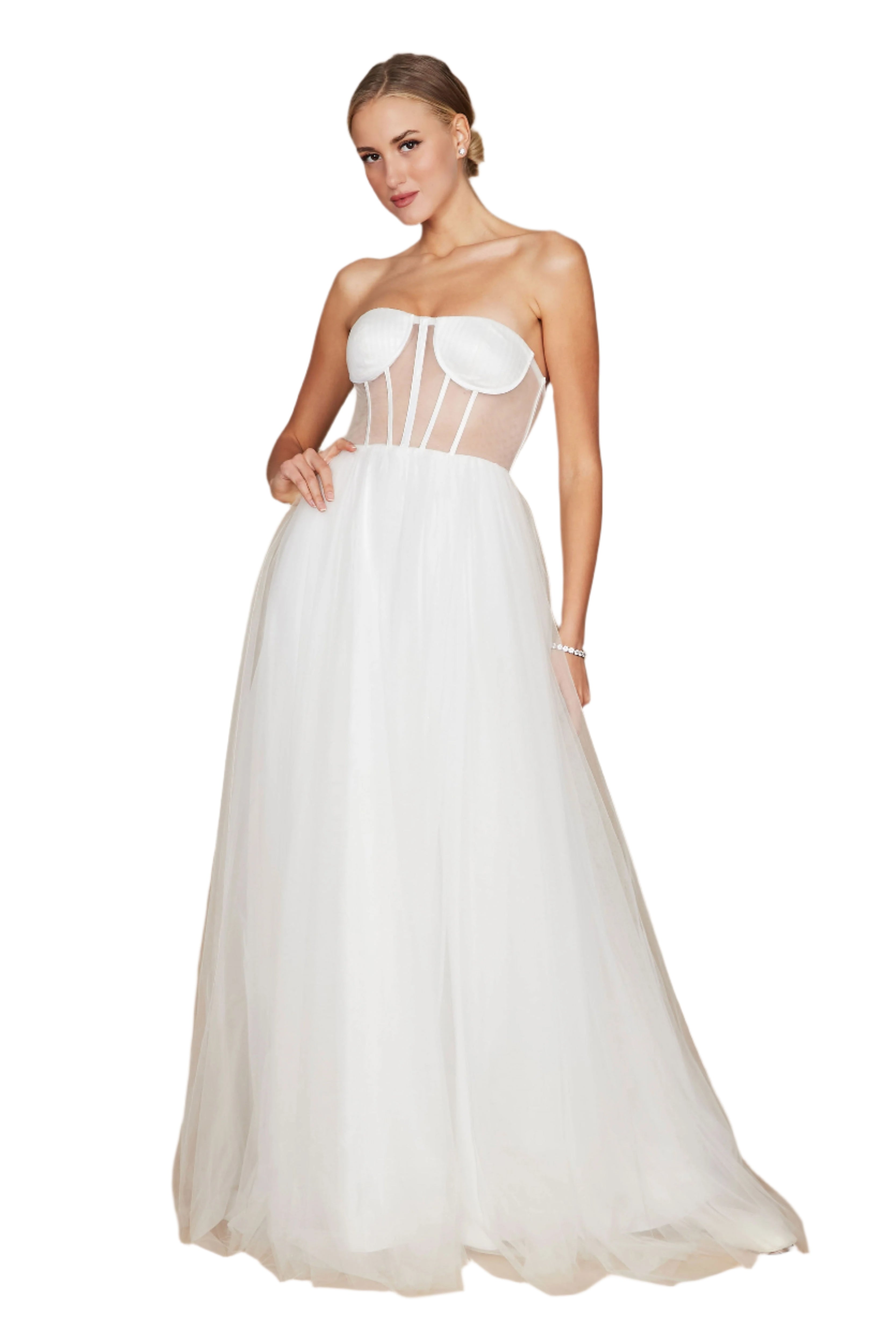 Dylan and Davids Corset-Style Prom Party Formal Ball Gown Dress