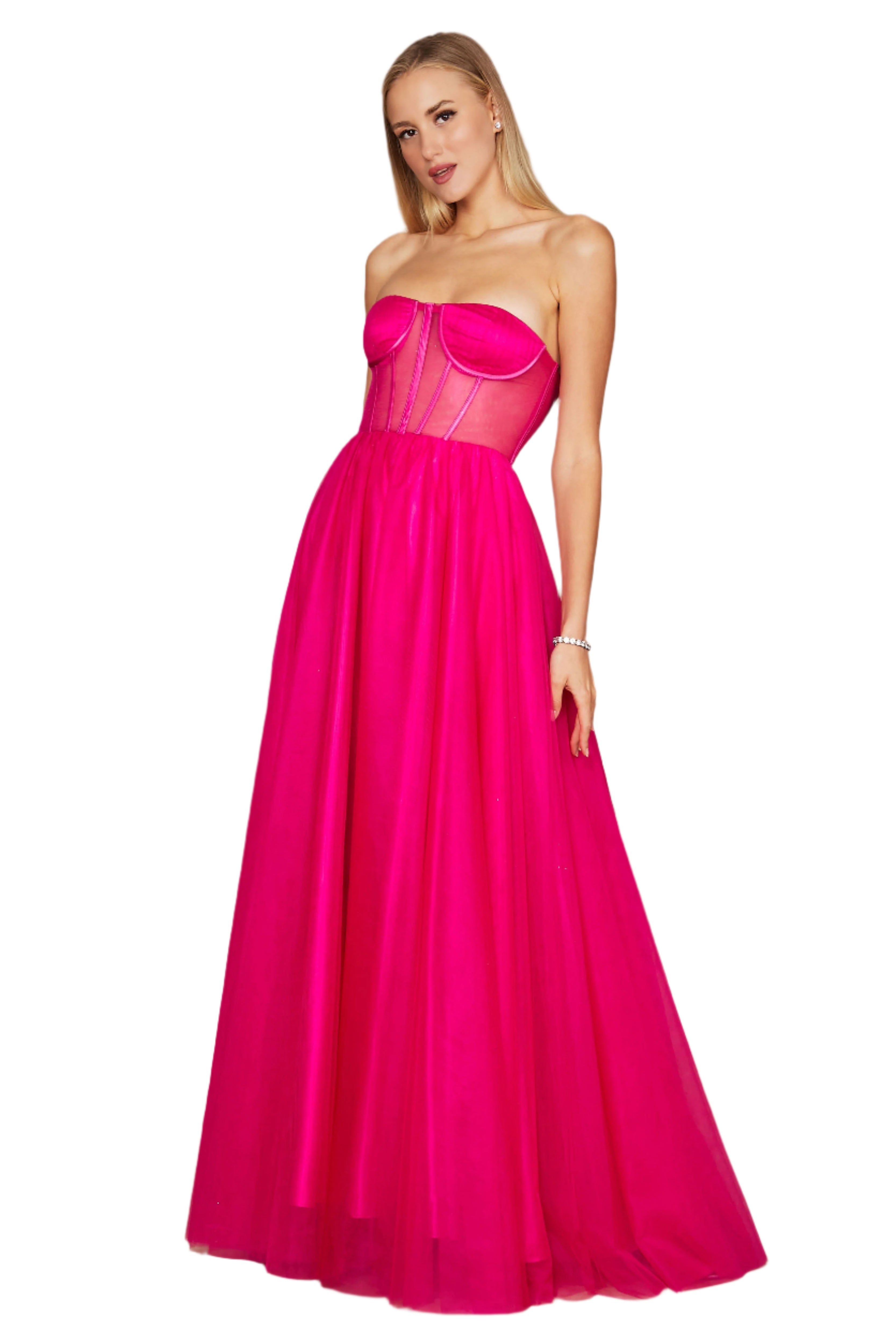 Dylan and Davids Corset-Style Prom Party Formal Ball Gown Dress
