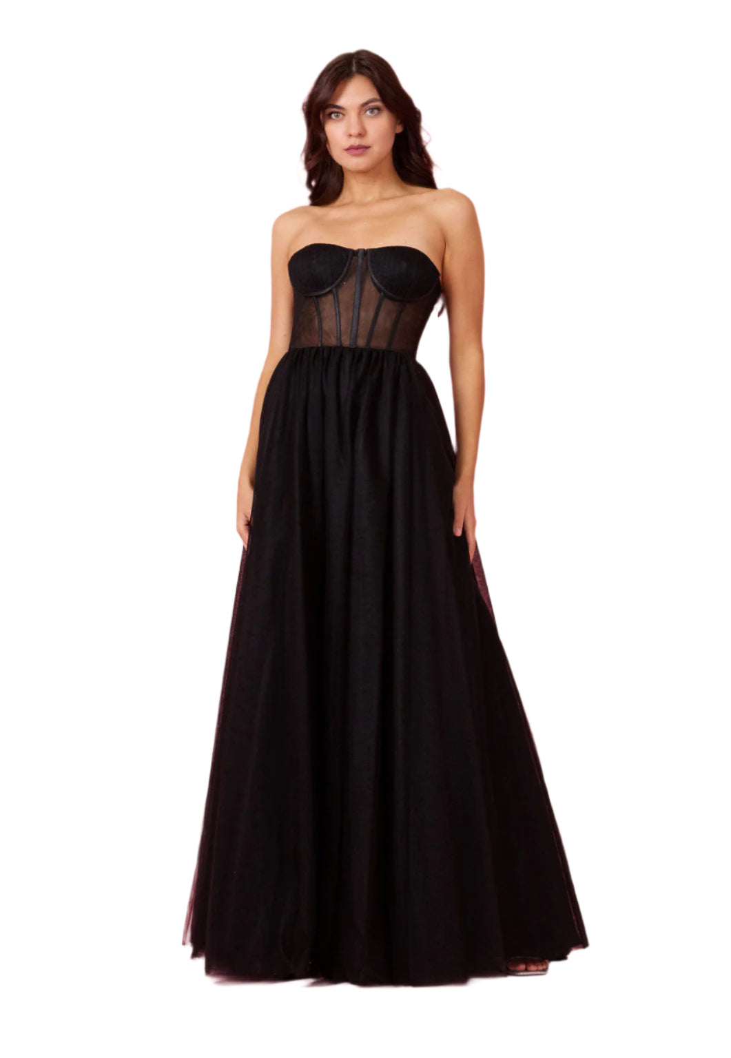 Dylan and Davids Corset-Style Prom Party Formal Ball Gown Dress