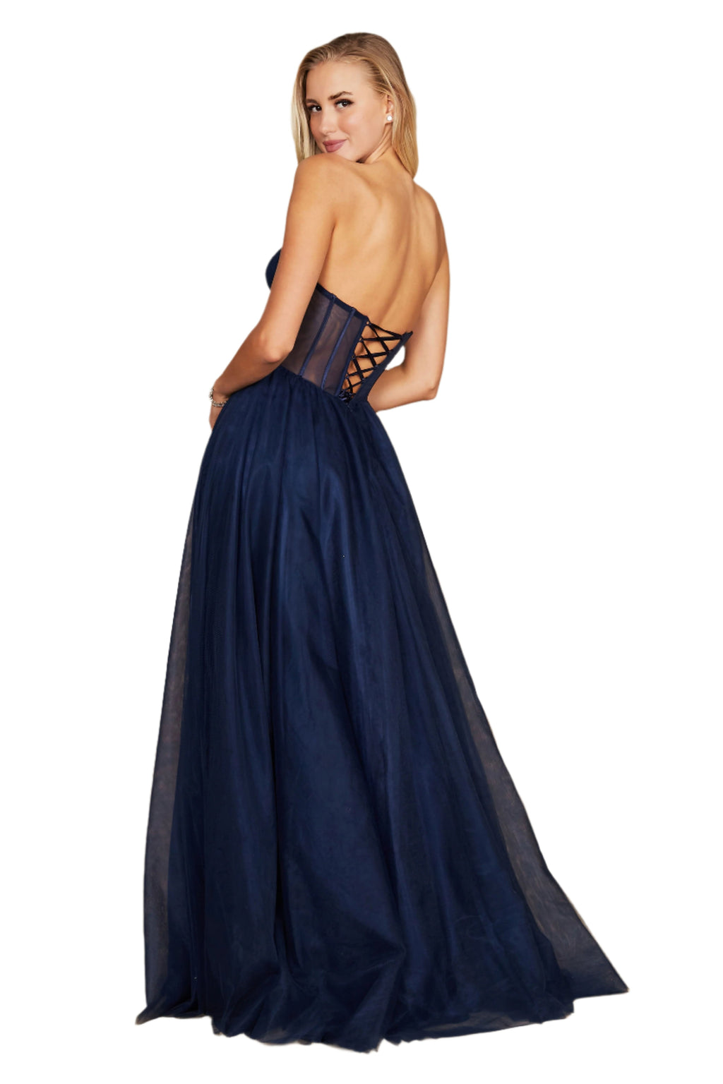 Dylan and Davids Corset-Style Prom Party Formal Ball Gown Dress
