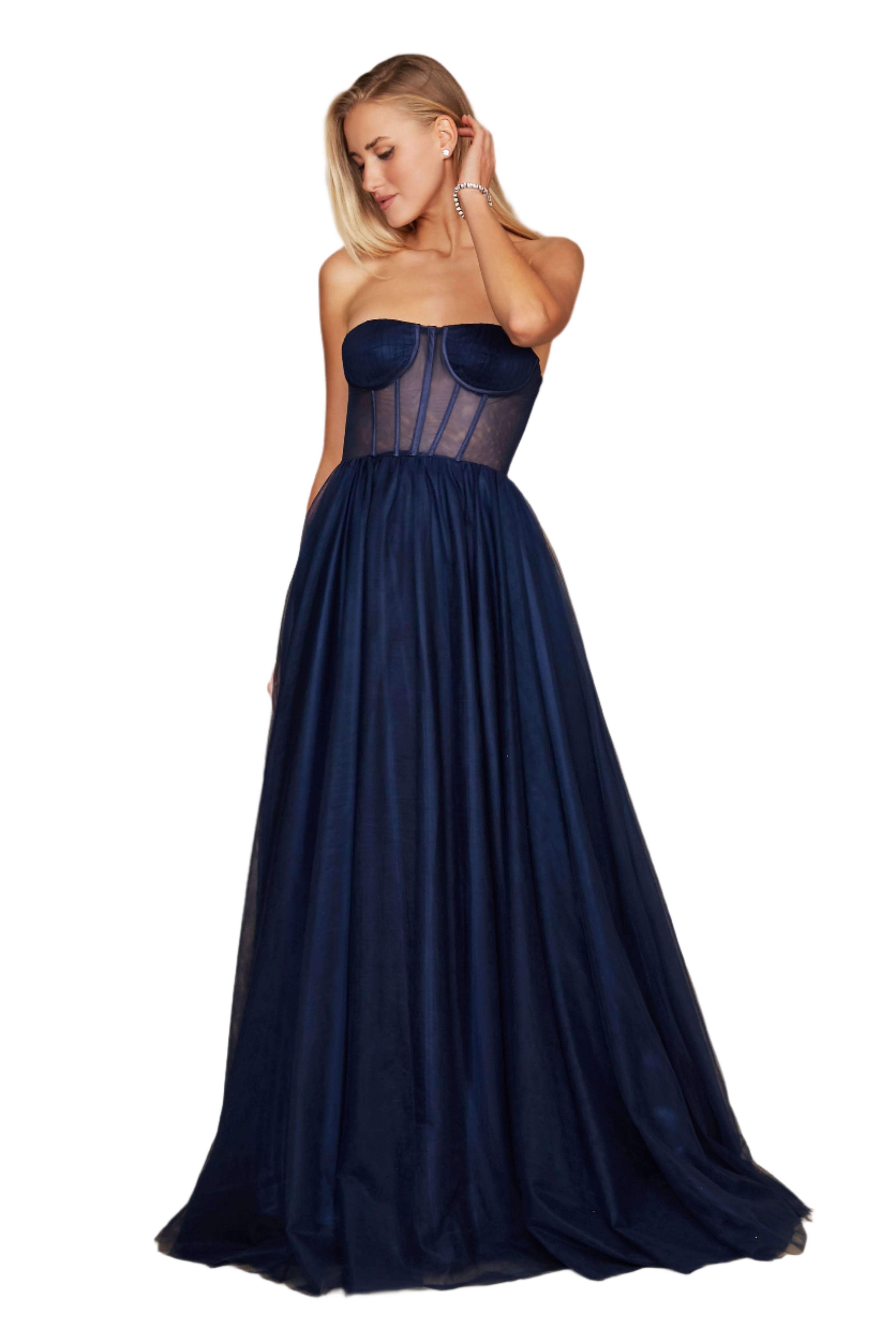 Dylan and Davids Corset-Style Prom Party Formal Ball Gown Dress
