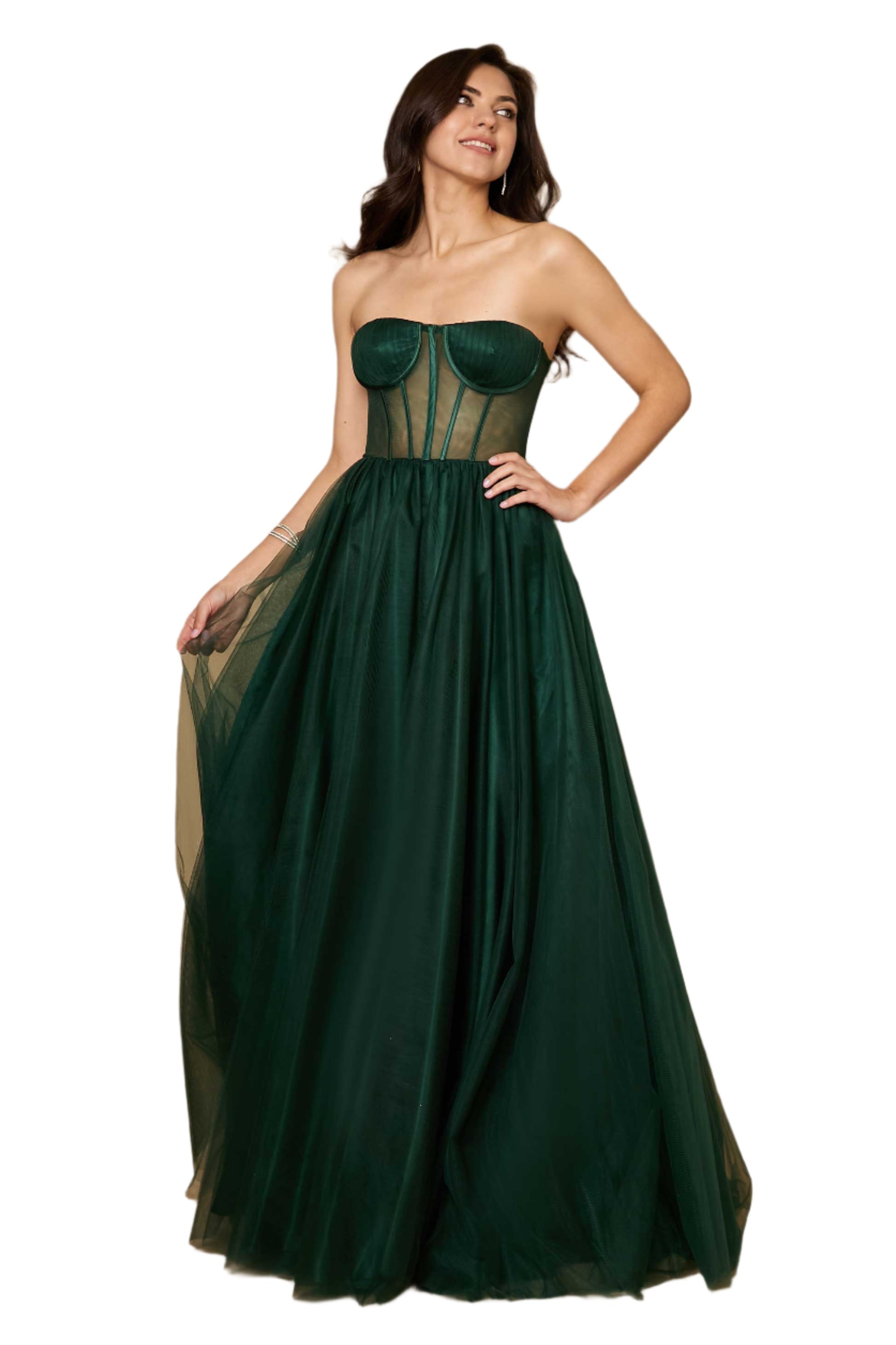 Dylan and Davids Corset-Style Prom Party Formal Ball Gown Dress