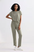 Relaxed Tee Set in Olive
