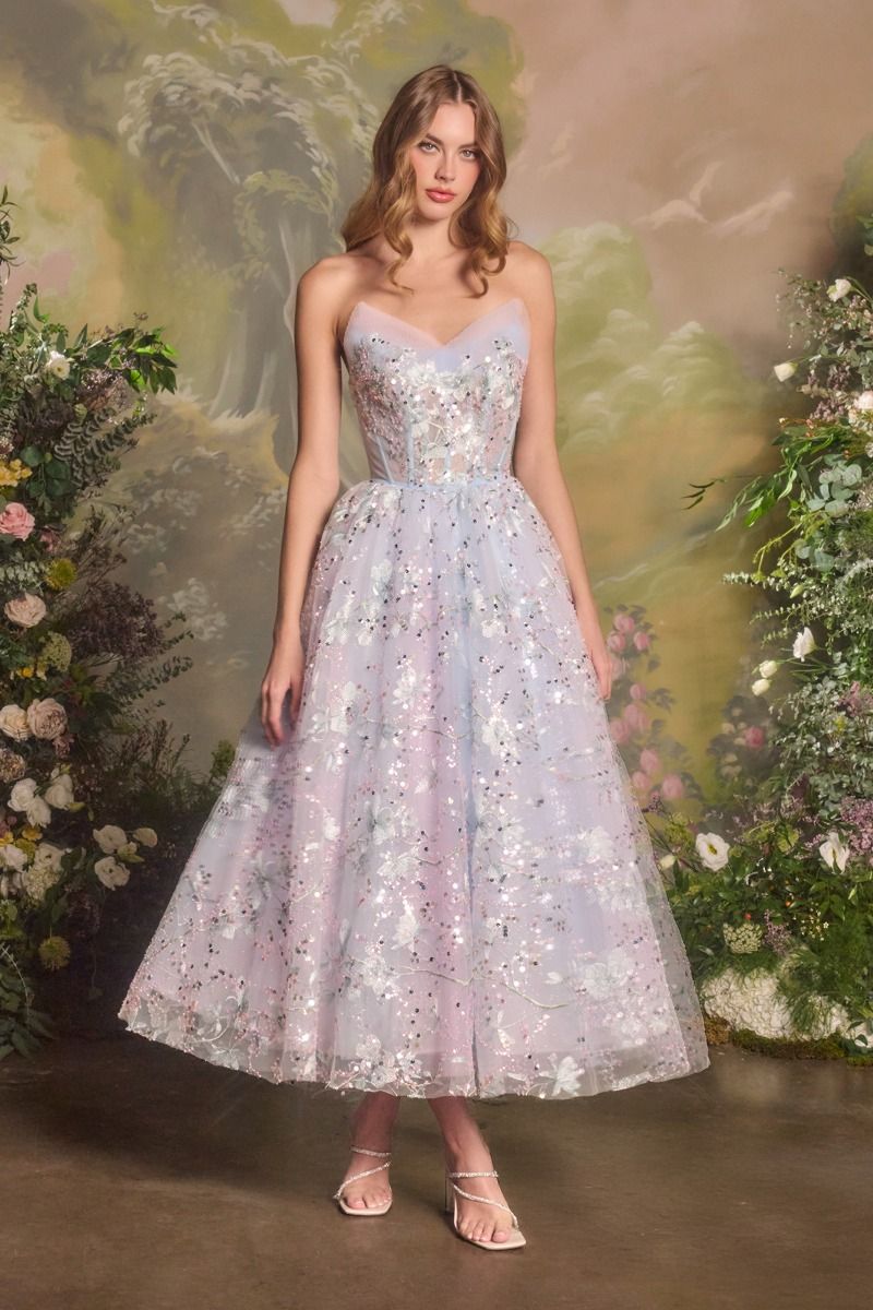 Floral A-Line Gown