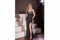 Fitted Black Embellished Gown