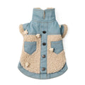 Cozy Denim And Fleece Two-Legged Dog Clothes - Perfect For Small To Medium Dogs
