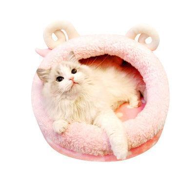 Cozy Retreat Cat Bed: Soft And Warm Indoor Pet House