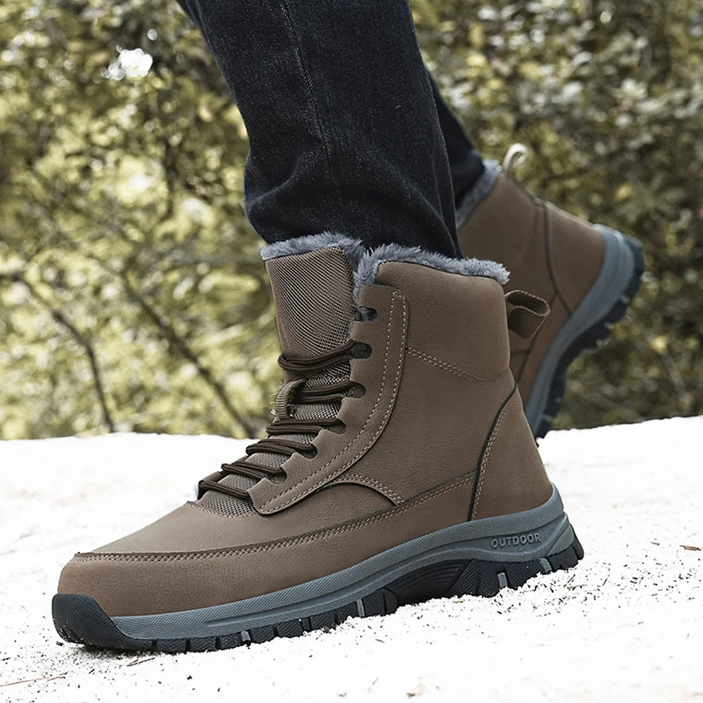Mens Winter Snow Boots anti Slip Hiking Outdoor Trekking Shoes